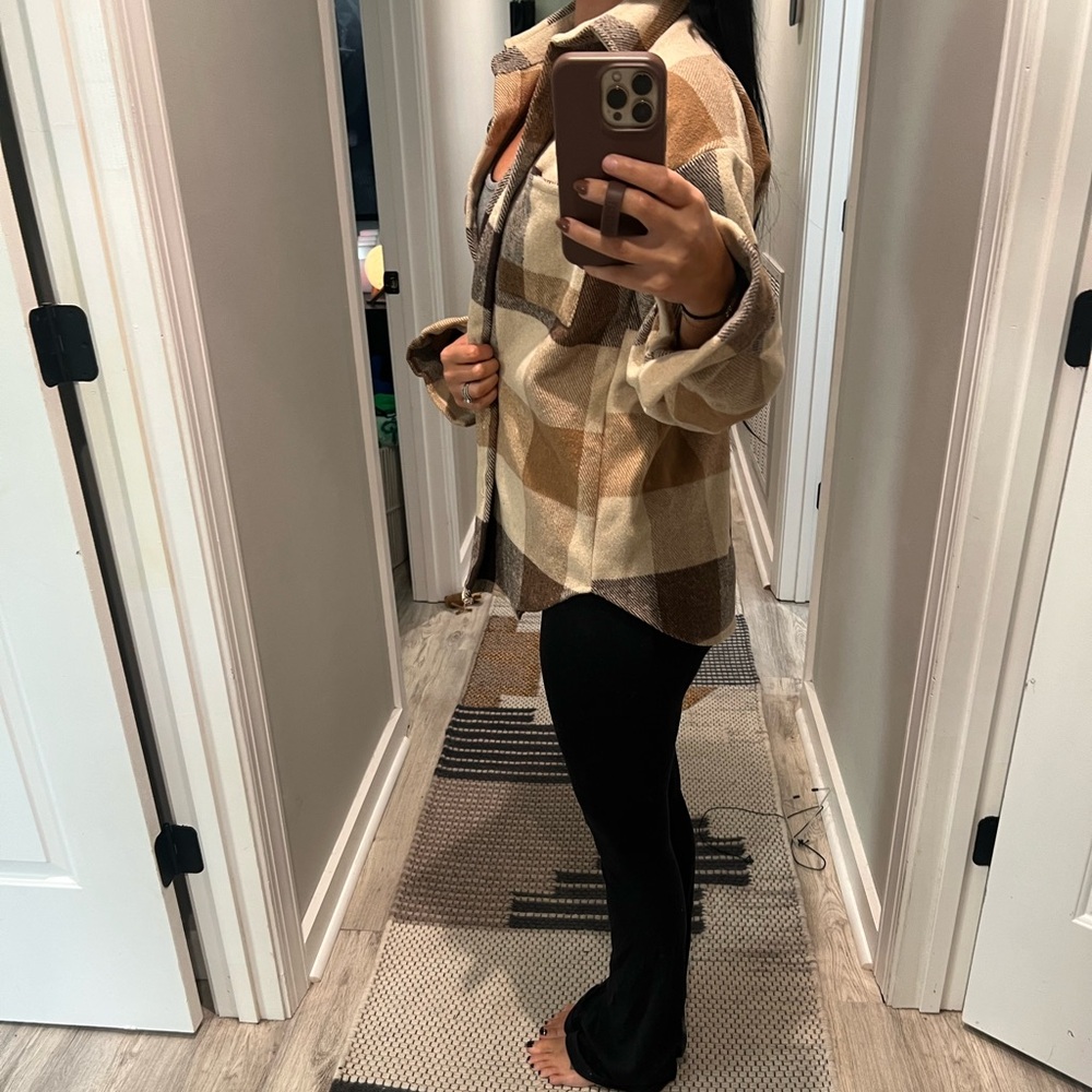 Plaid Button-Up Jacket - Picture 2 of 2